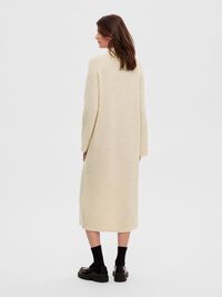 WOOL BLEND MAXI DRESS, Birch, highres
