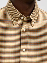 REGULAR FIT BAUMWOLL BUTTON DOWN HEMD, Sand, highres