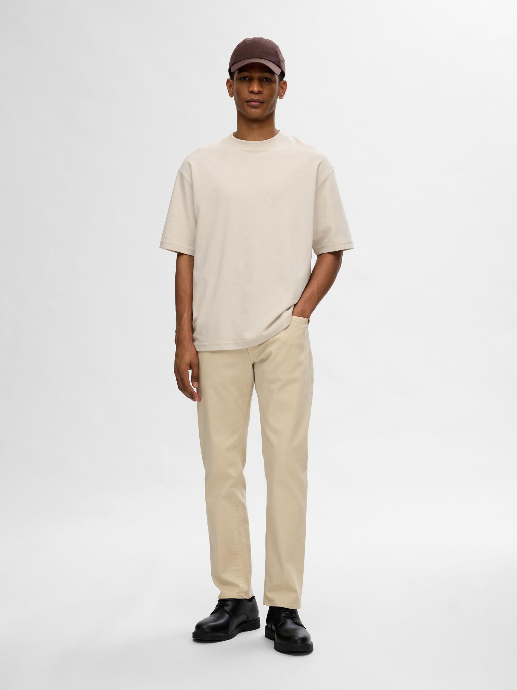 LOOSE FIT T-SHIRT, Oatmeal, highres