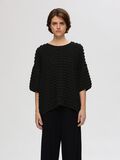 Selected TOP CON MANICHE A 3/4, Black, highres - 16096981_Black_003.jpg