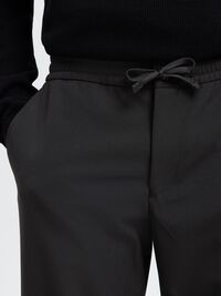 196 STRAIGHT FIT TROUSERS, Black, highres