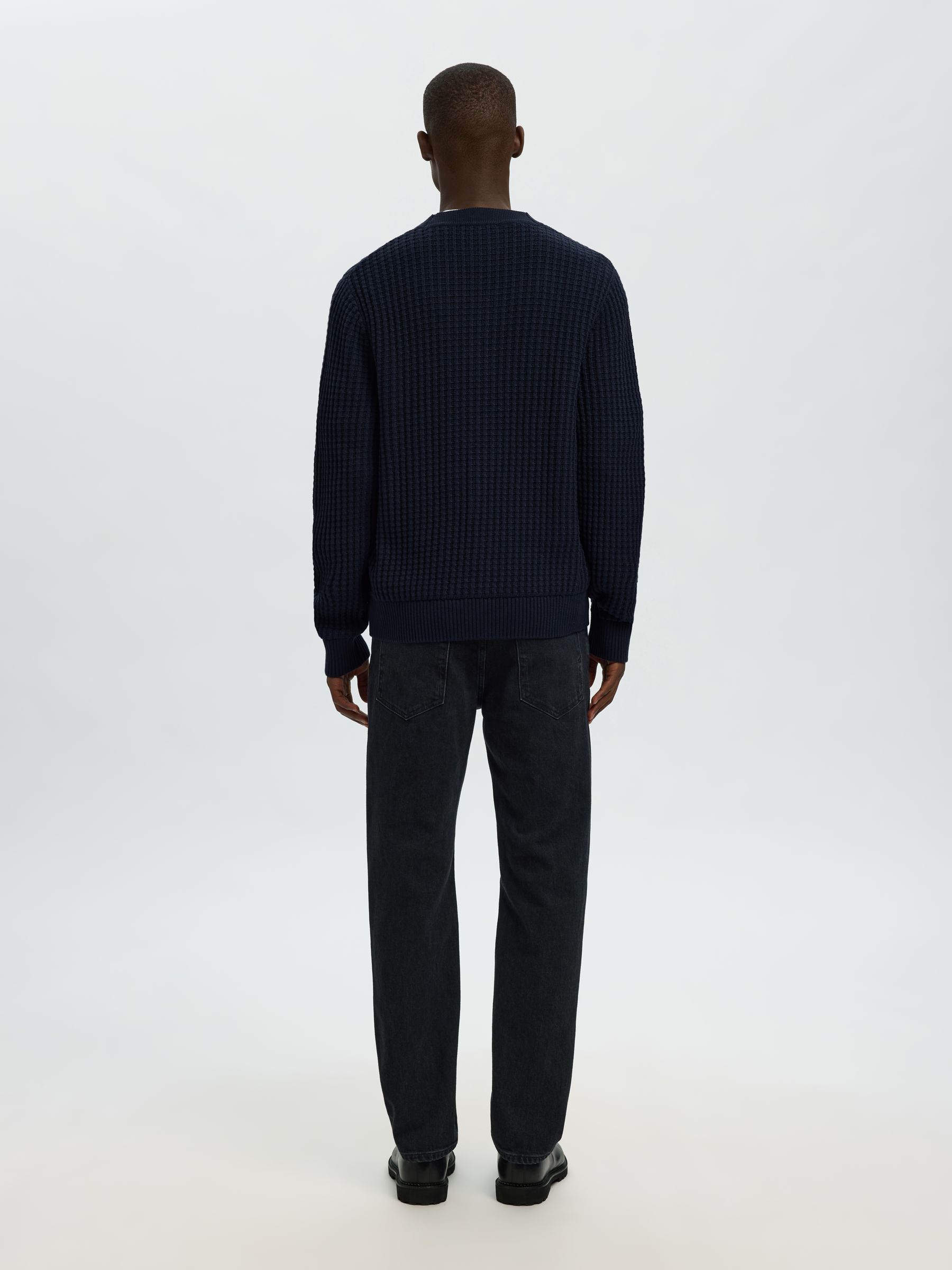 100% COTTON KNITTED CARDIGAN, Sky Captain, highres