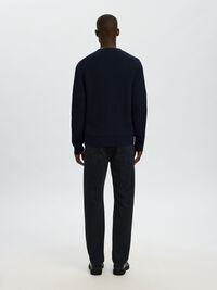 100% COTTON KNITTED CARDIGAN, Sky Captain, highres