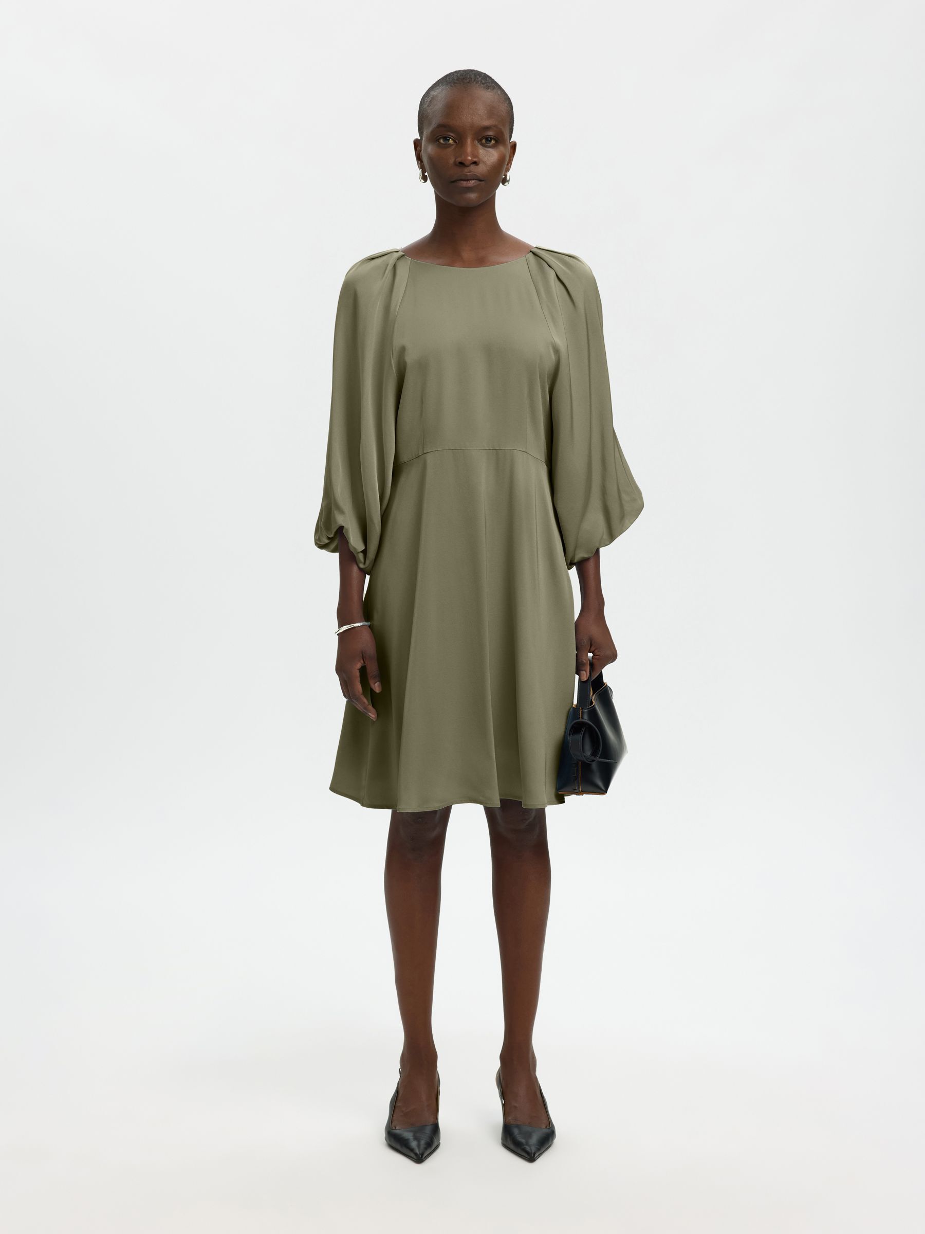 VISCOSA VESTIDO MINI, Deep Lichen Green, highres