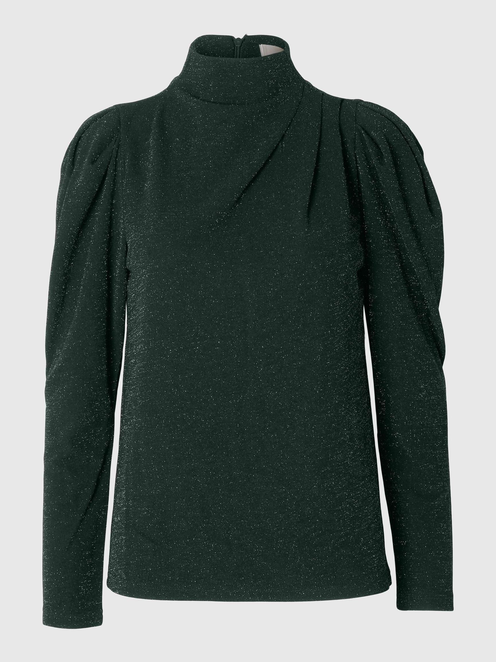 DRAPED LONG SLEEVED TOP, Scarab, highres