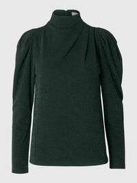 DRAPED LONG SLEEVED TOP, Scarab, highres
