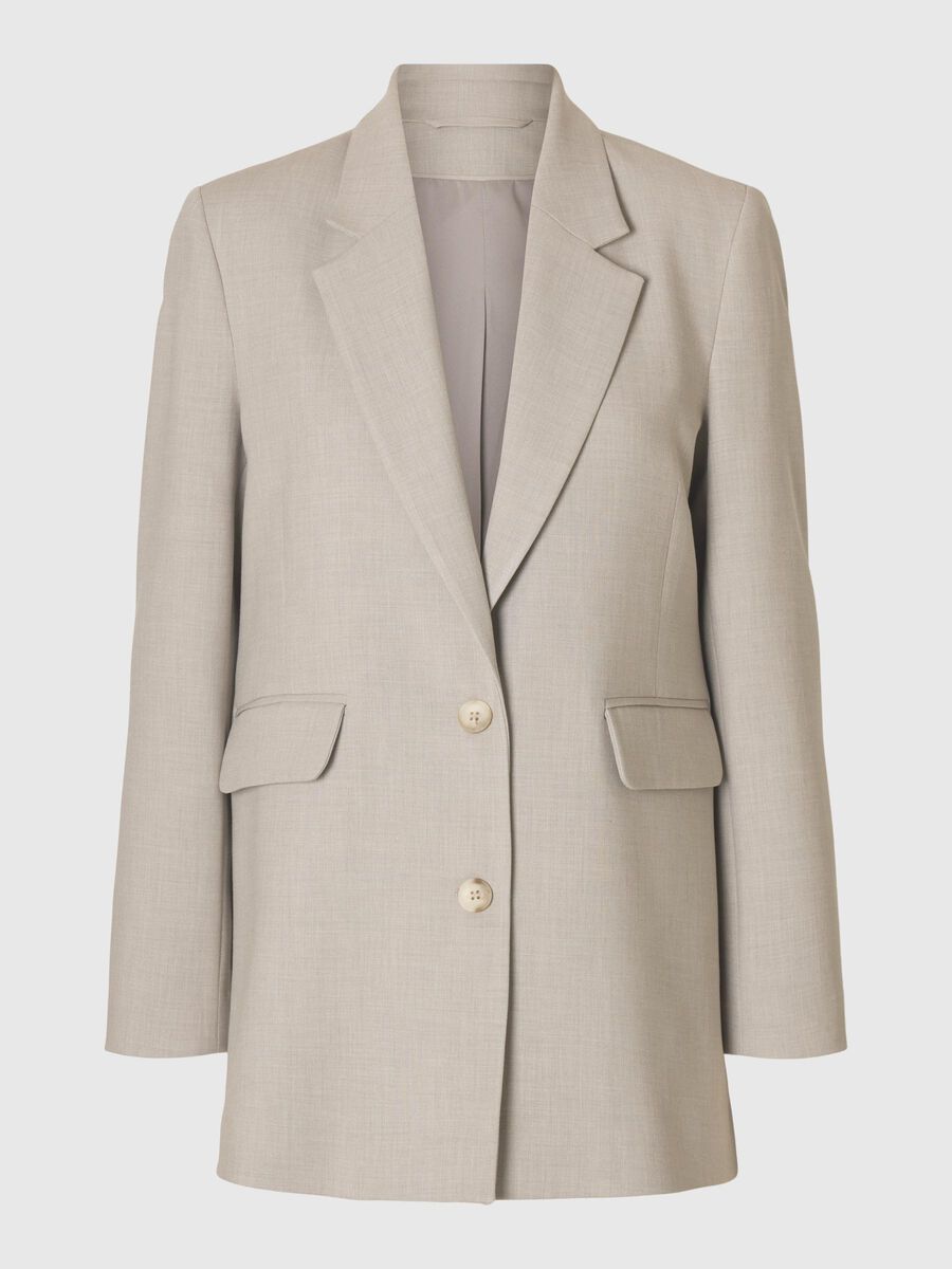 Selected RELAXED FIT BLAZER, Island Fossil, highres - 16094205_IslandFossil_1112455_001.jpg
