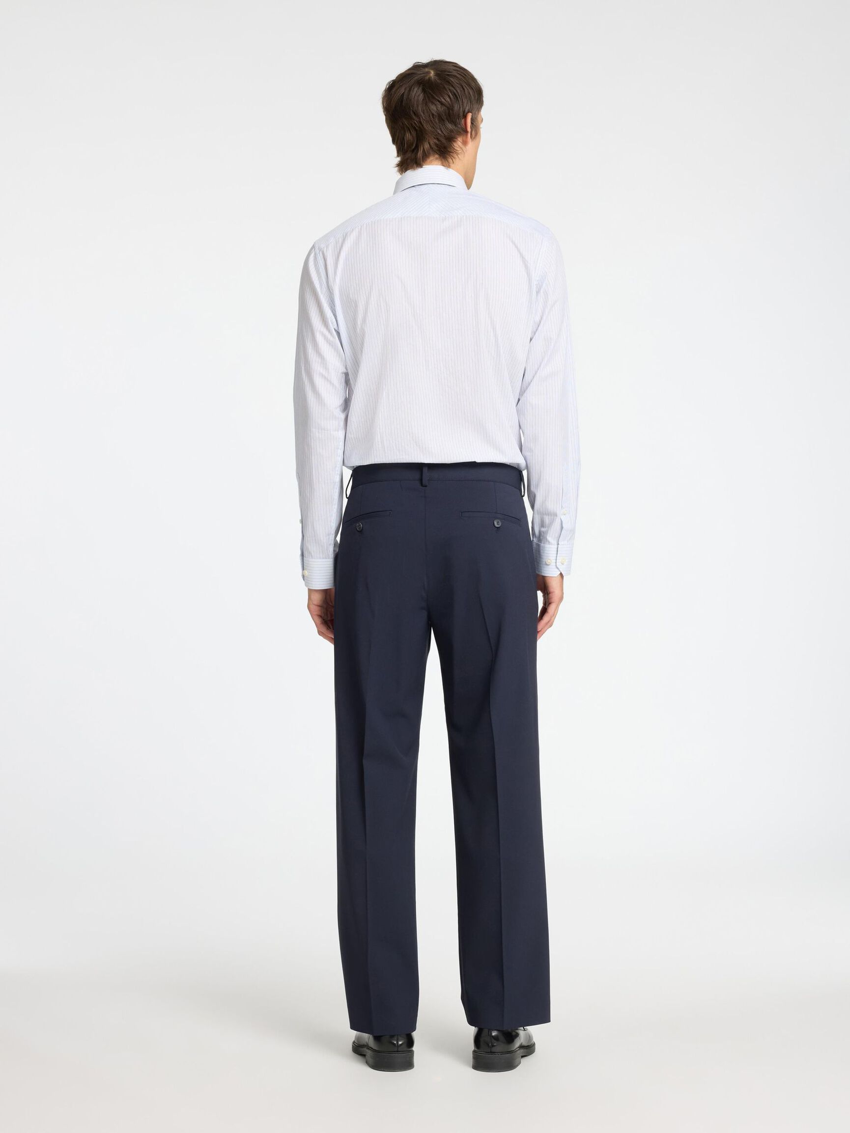 LOOSE FIT TROUSERS, Dark Navy, highres