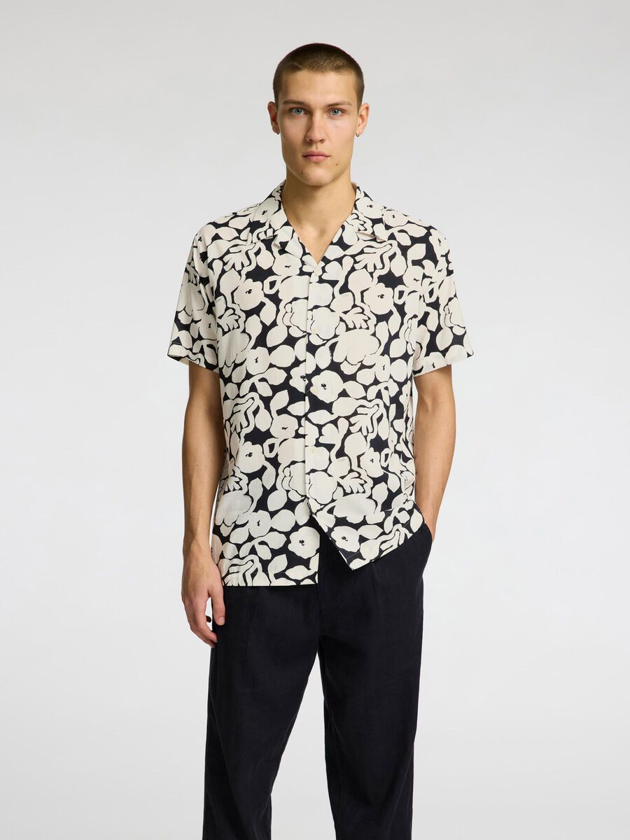 Selected CUBAN COLLAR SHIRT, Black, highres - 16084639_Black_1115845_003.jpg
