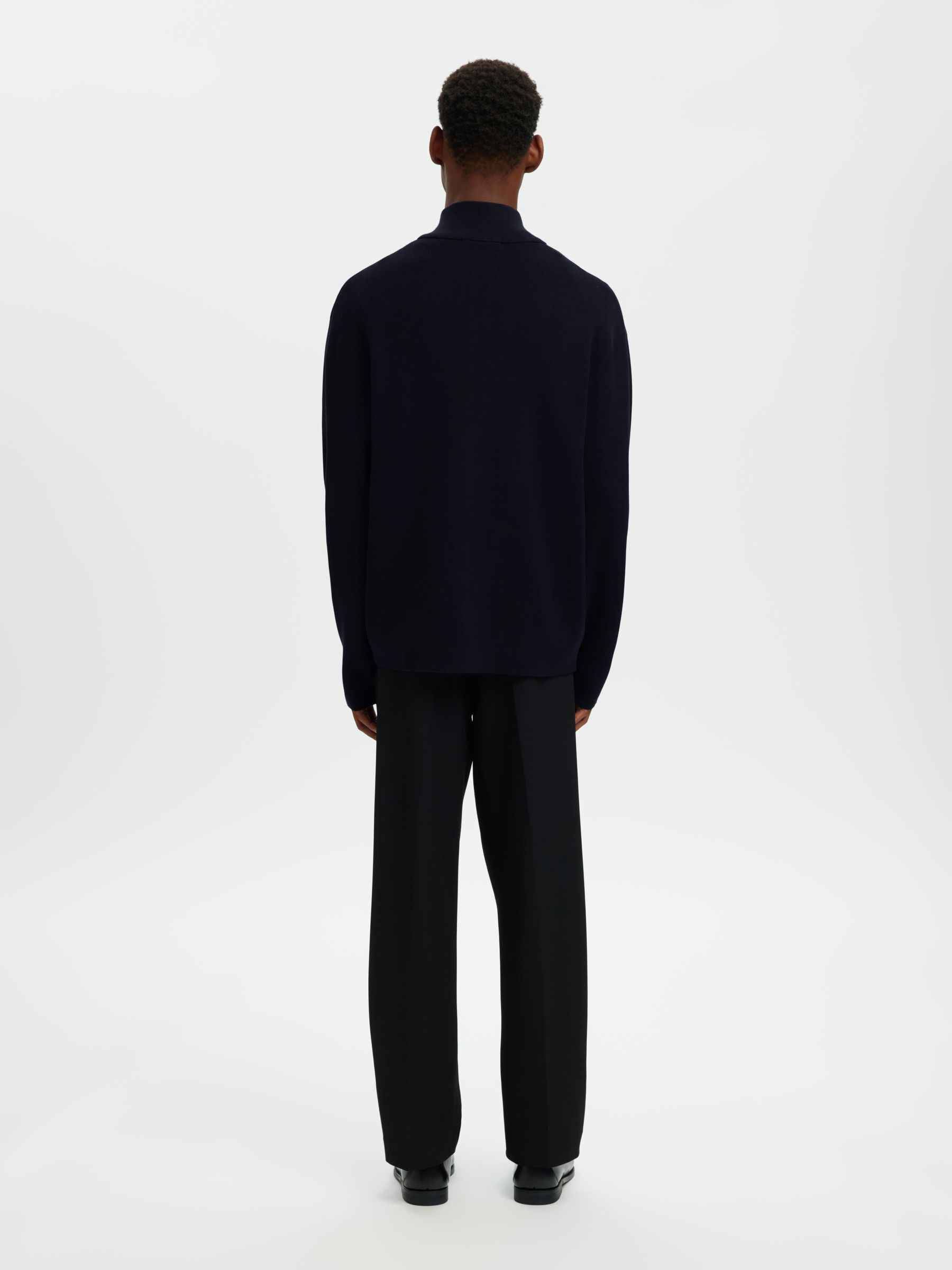 RELAXED FIT STRICKJACKE, Sky Captain, highres