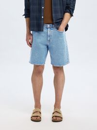 LIGHT WASH DENIMSHORTS, Light Blue Denim, highres