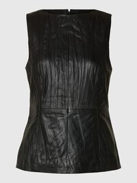 LEDER OBERTEIL, Black, highres