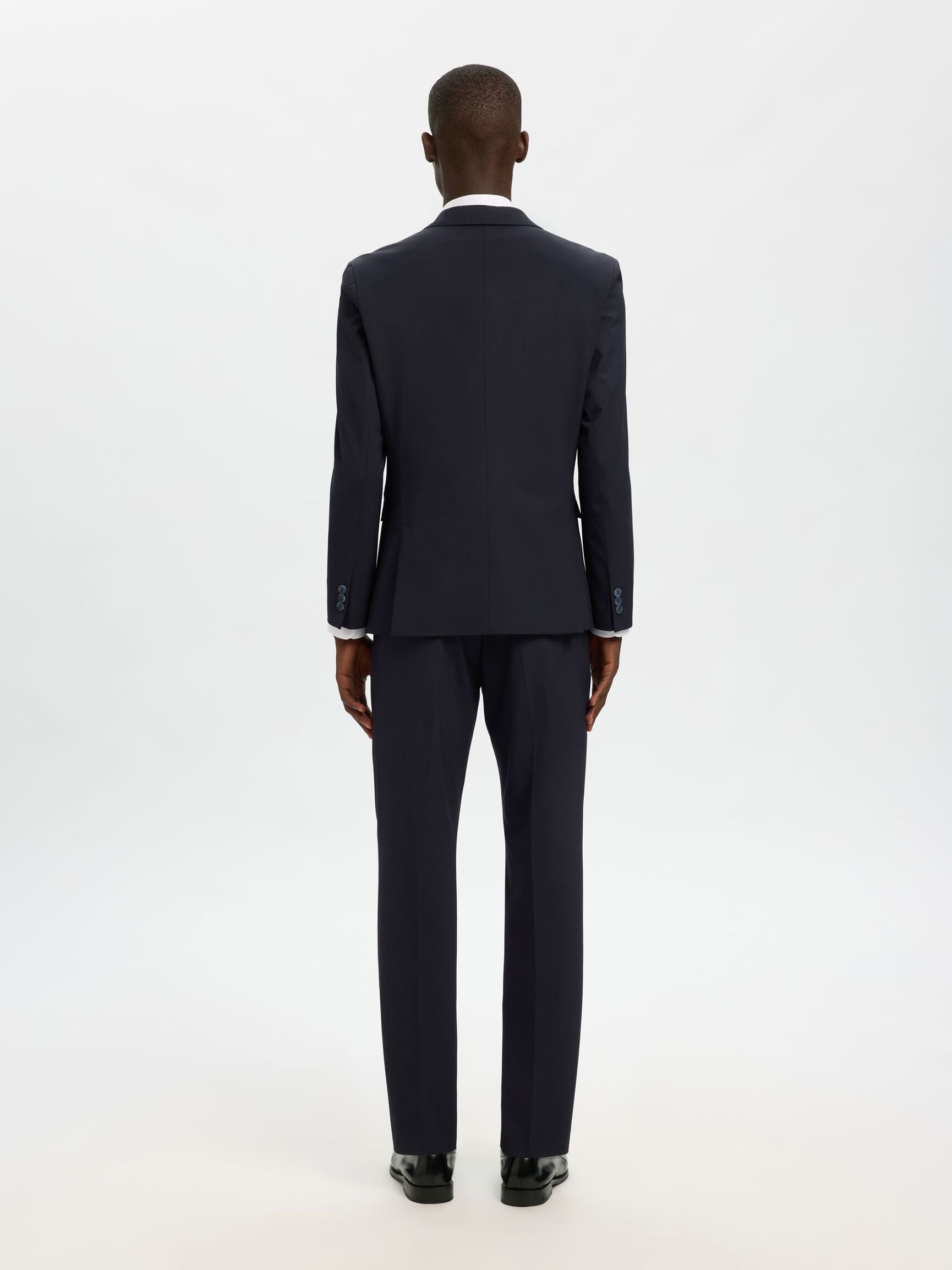 VISCOSE BLEND SLIM FIT BLAZER, Navy Blazer, highres