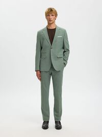 SLIM FIT ANZUGHOSE, Light Green Melange, highres