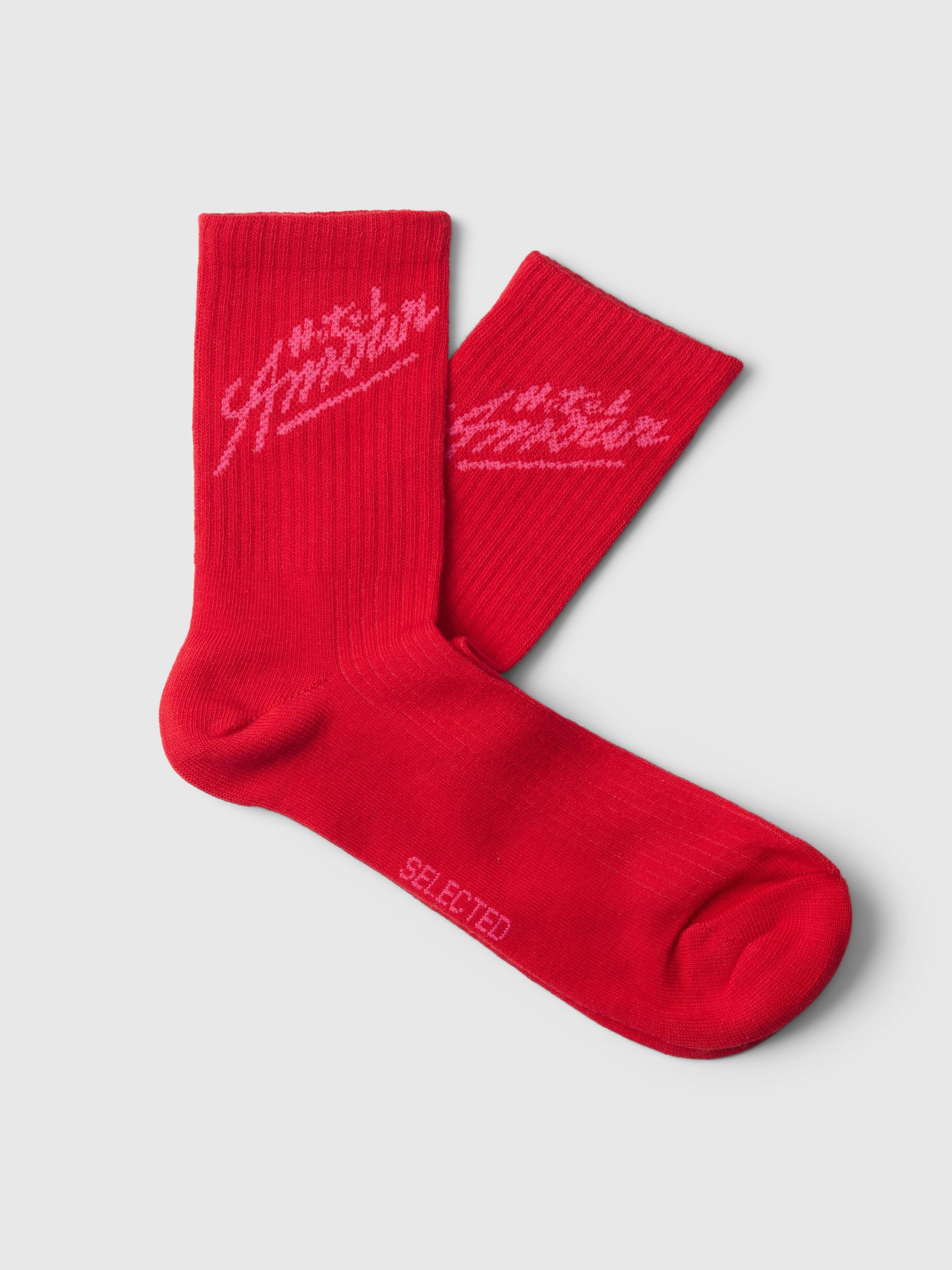 COTON MÉLANGÉ CHAUSSETTES, Poinsettia, highres