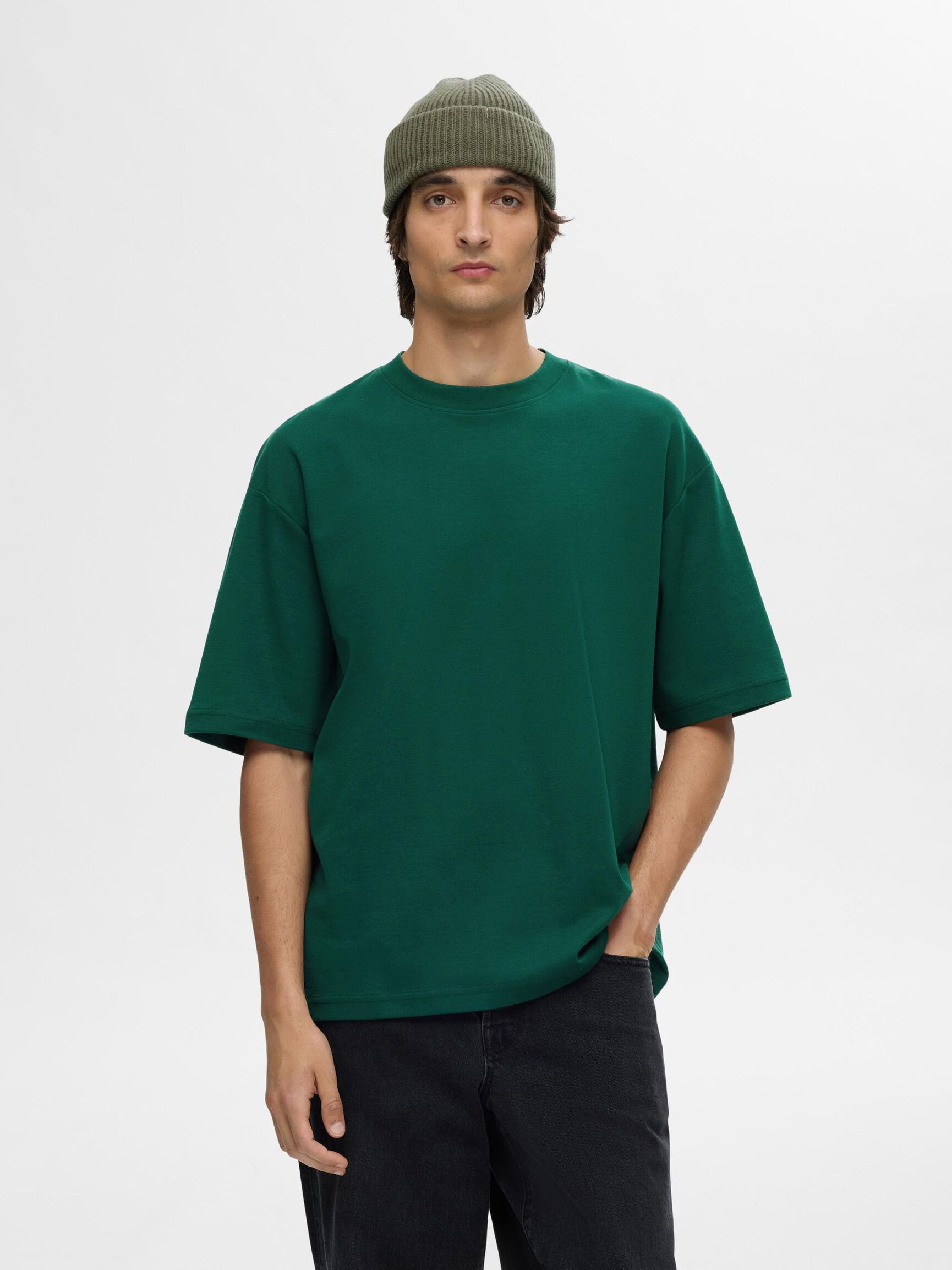 LOOSE FIT T-SHIRT, Rain Forest, highres