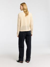 STRUCTURED FIT STRICKJACKE, Birch, highres