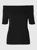 Selected OFF-SHOULDER KNITTED TOP, Black, highres - 16093081_Black_001.jpg