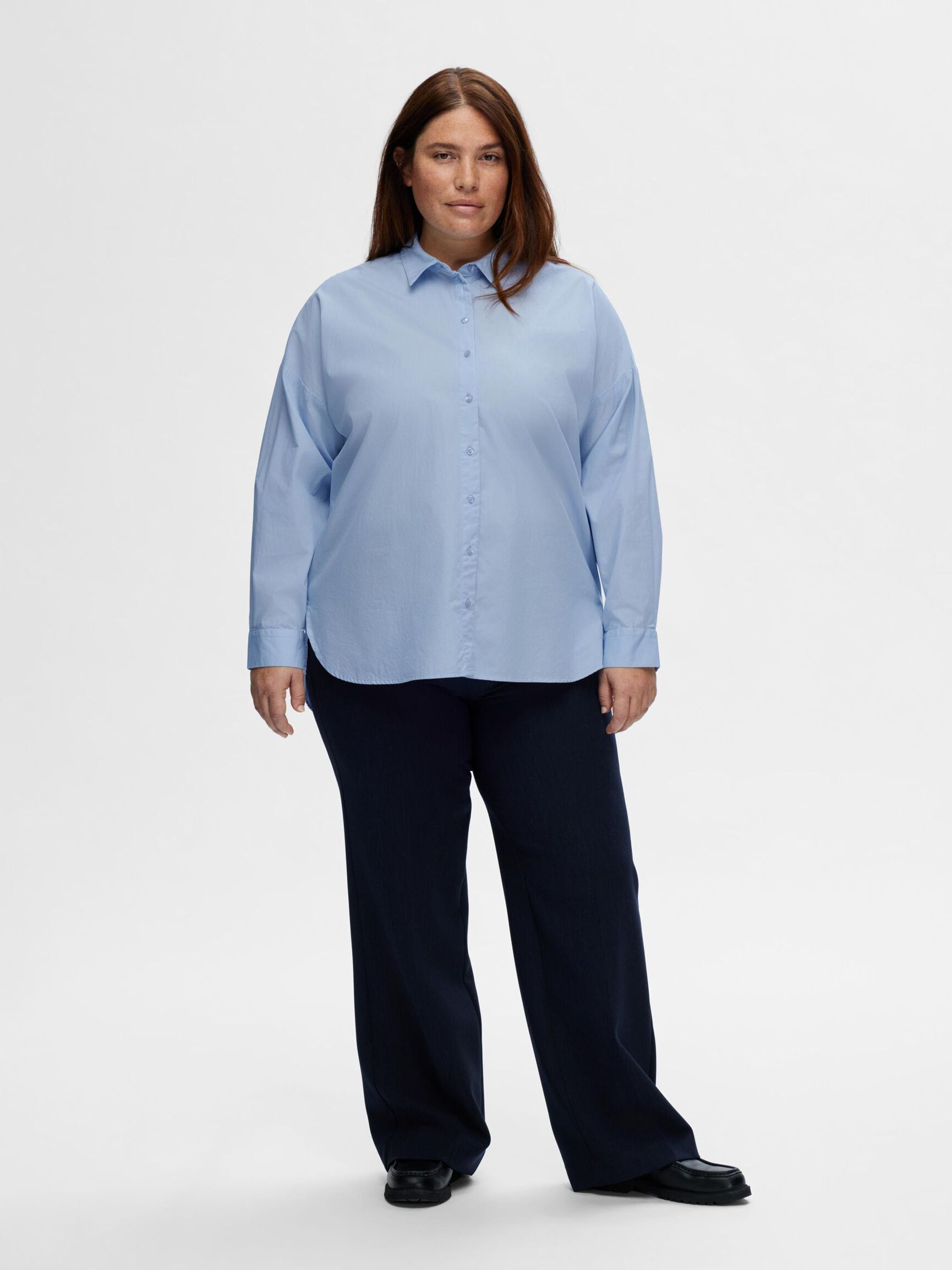 OVERSIZED SKJORTE, Cashmere Blue, highres