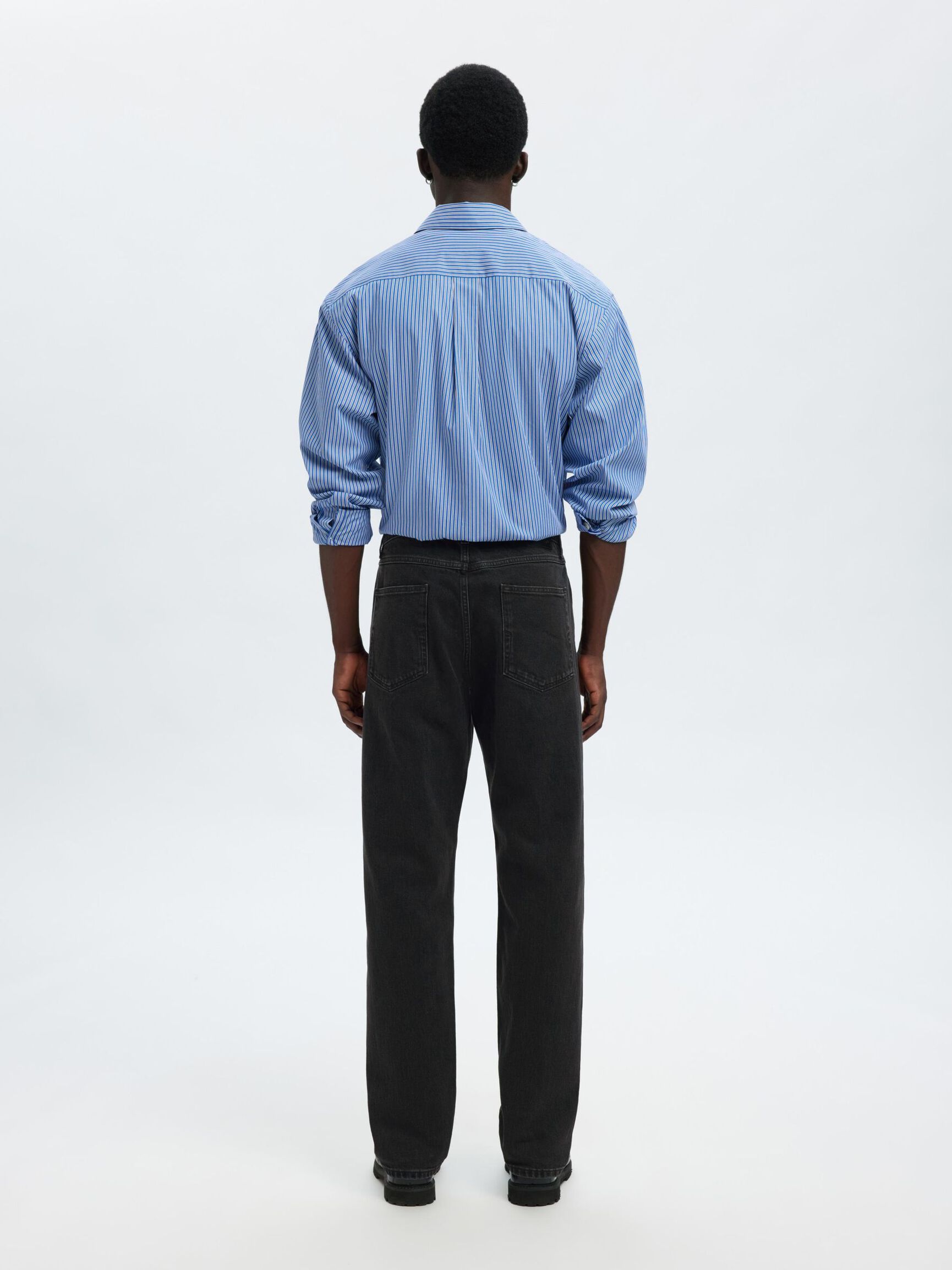 190 JEANS AJUSTADOS, Black Denim, highres