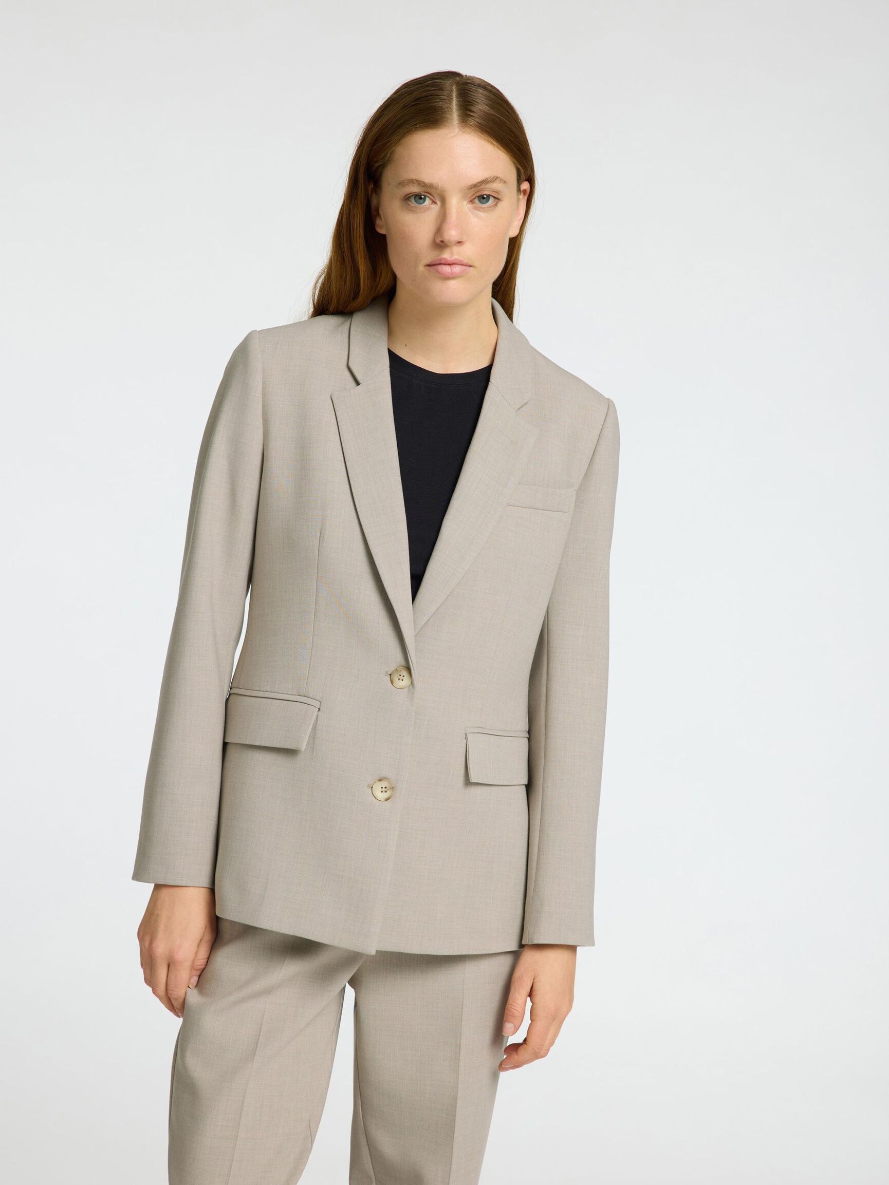 KLASSIEKE PASVORM BLAZER, Island Fossil, highres