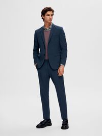 COUPE SLIM EN VISCOSE MÉLANGÉE BLAZER, Blue Depths, highres