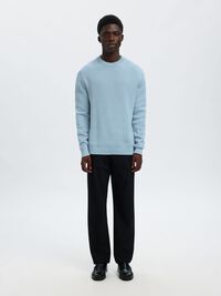 CREWNECK JUMPER, Dusty Blue, highres