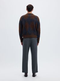BORSTAD ARGYLE RUNDRINGAD TRÖJA, Delicioso, highres