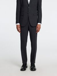 SLIM FIT SUIT TROUSERS, Black, highres