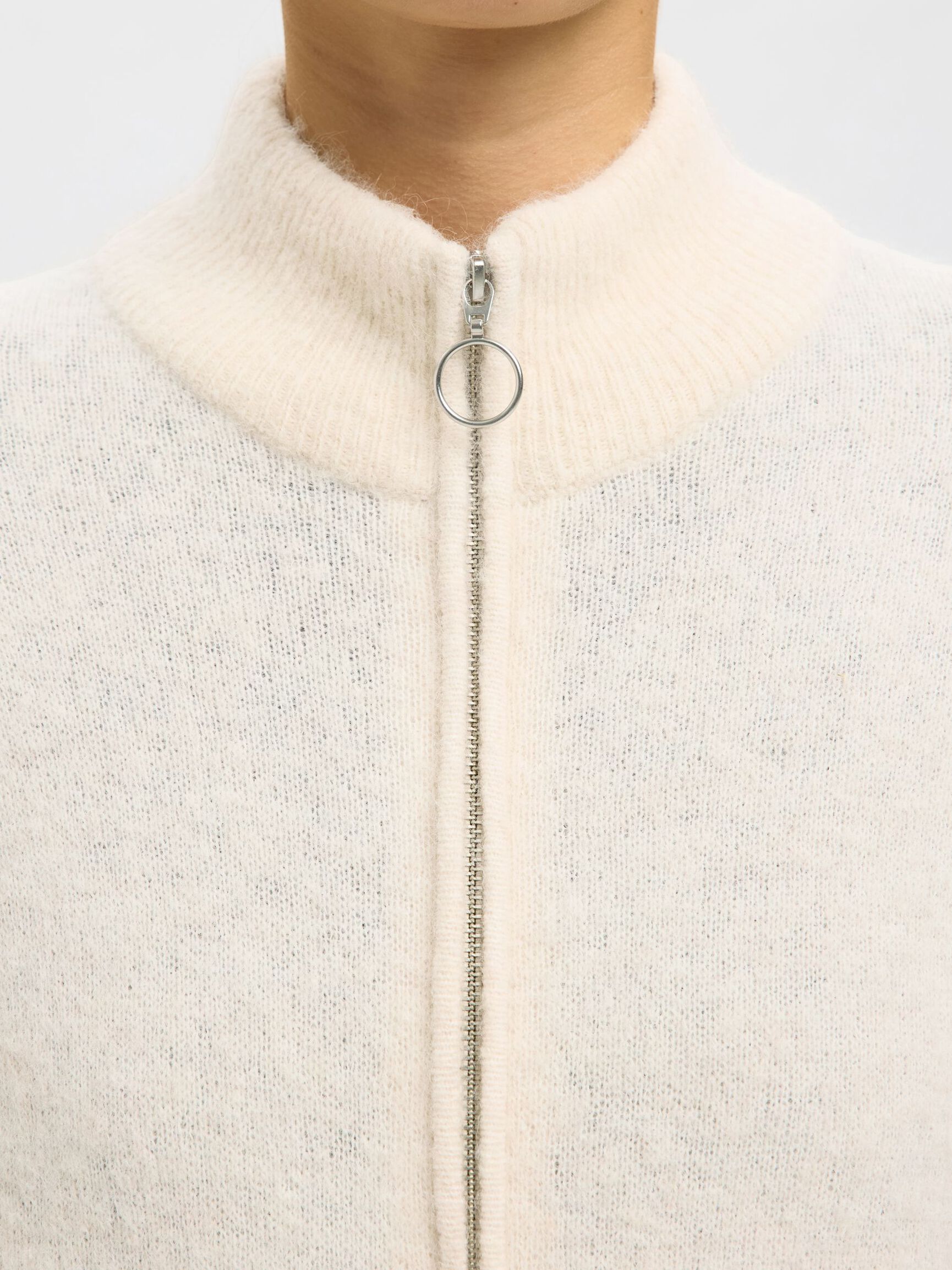 LAINE MÉLANGÉE CARDIGAN, Birch, highres