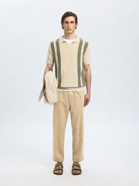 LINEN BLEND TROUSERS, Pure Cashmere, highres