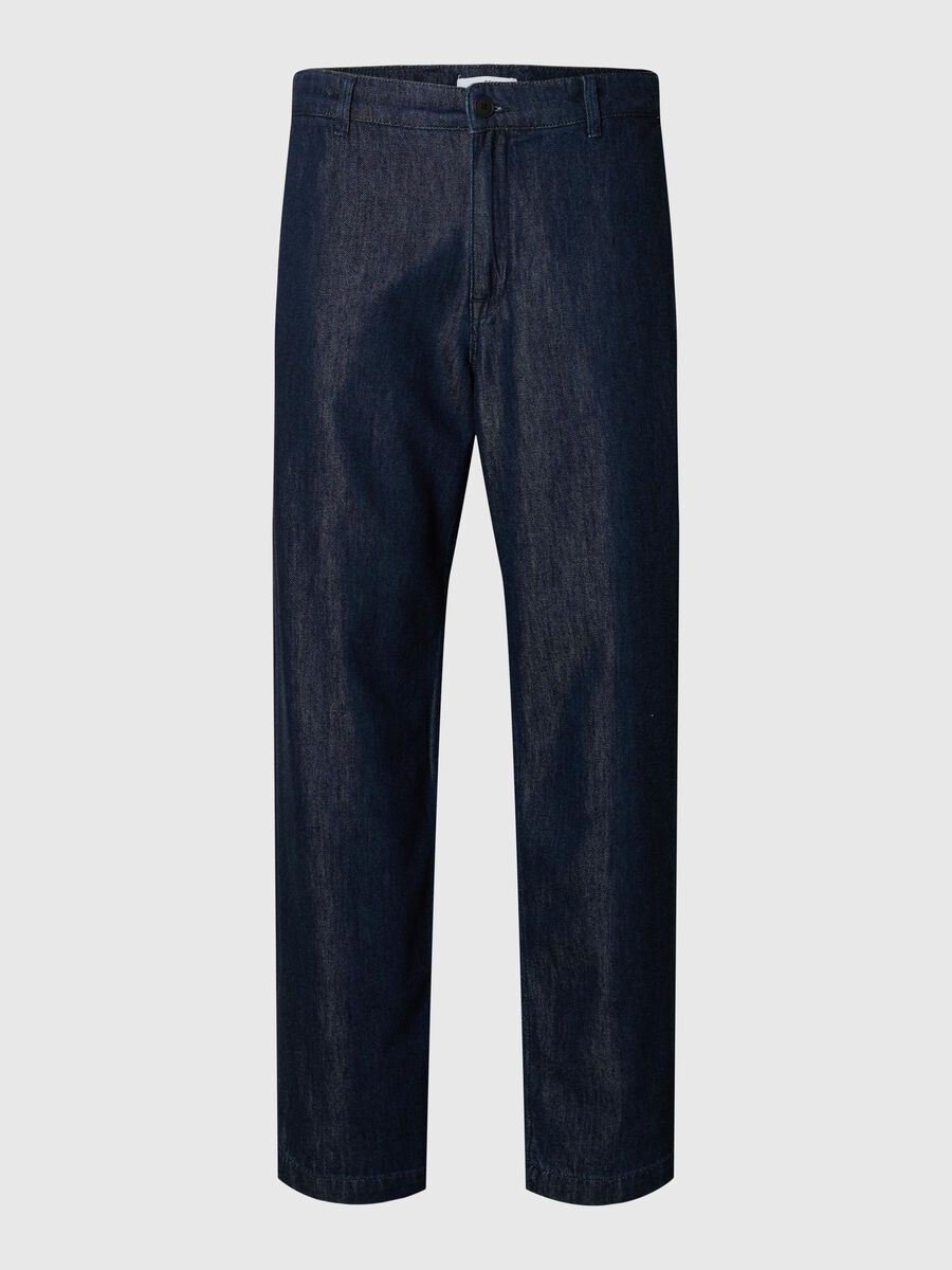 Selected 220 LOOSE FIT JEANS, Dark Blue Denim, highres - 16099116_DarkBlueDenim_001.jpg