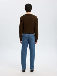 196 STRAIGHT FIT JEANS, Medium Blue Denim, highres