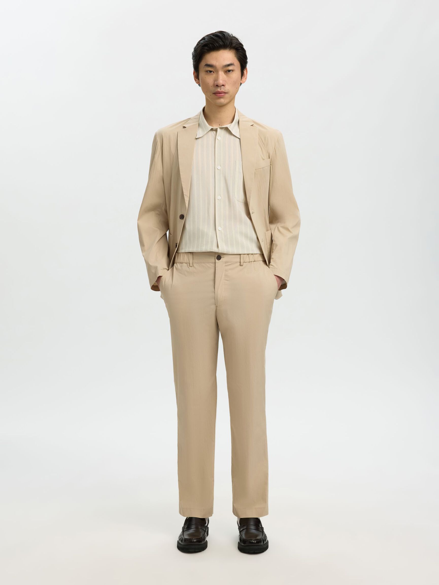 REGULAR FIT BLAZER, White Pepper, highres