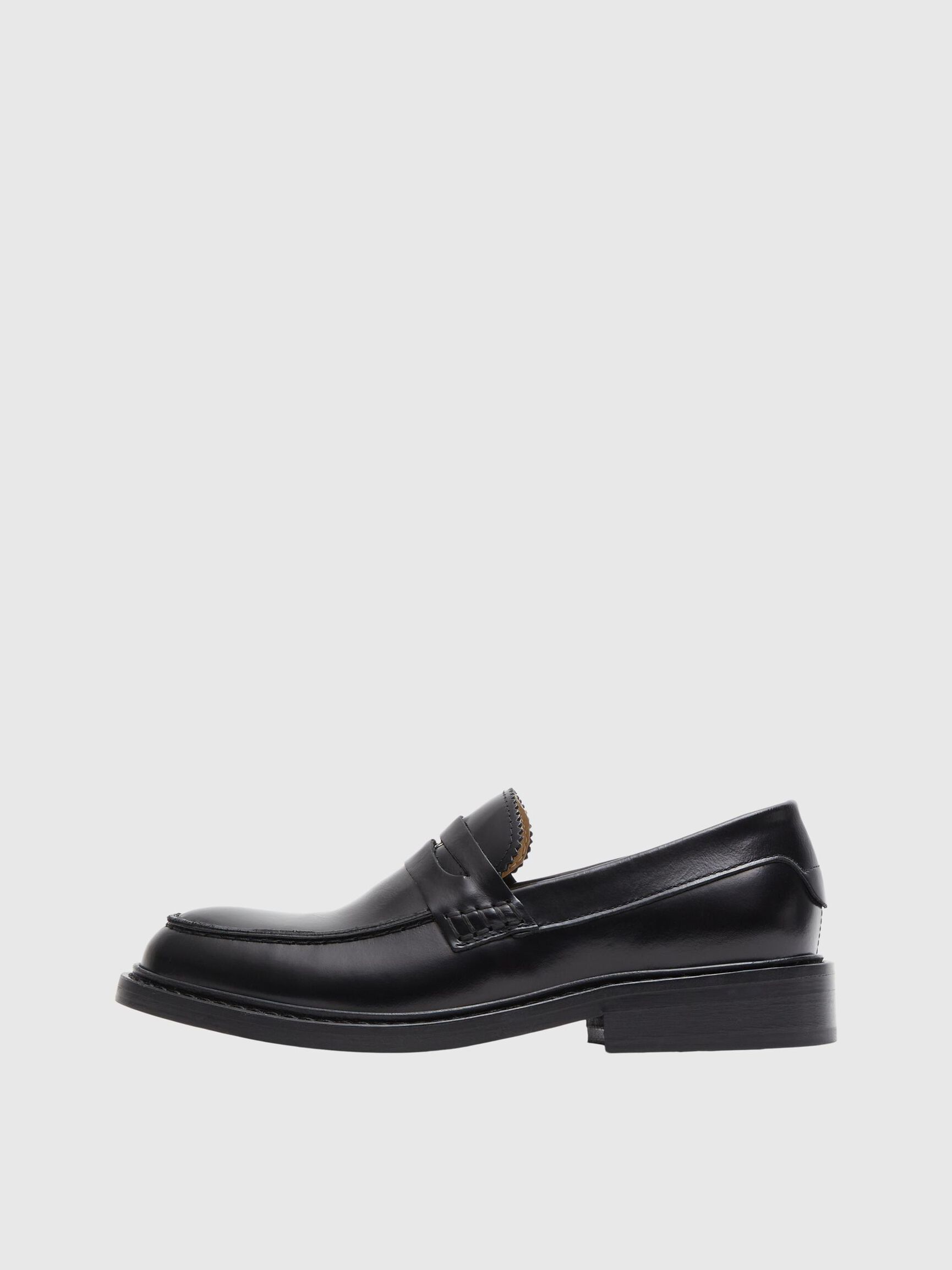 LÆDER LOAFERS, Black, highres