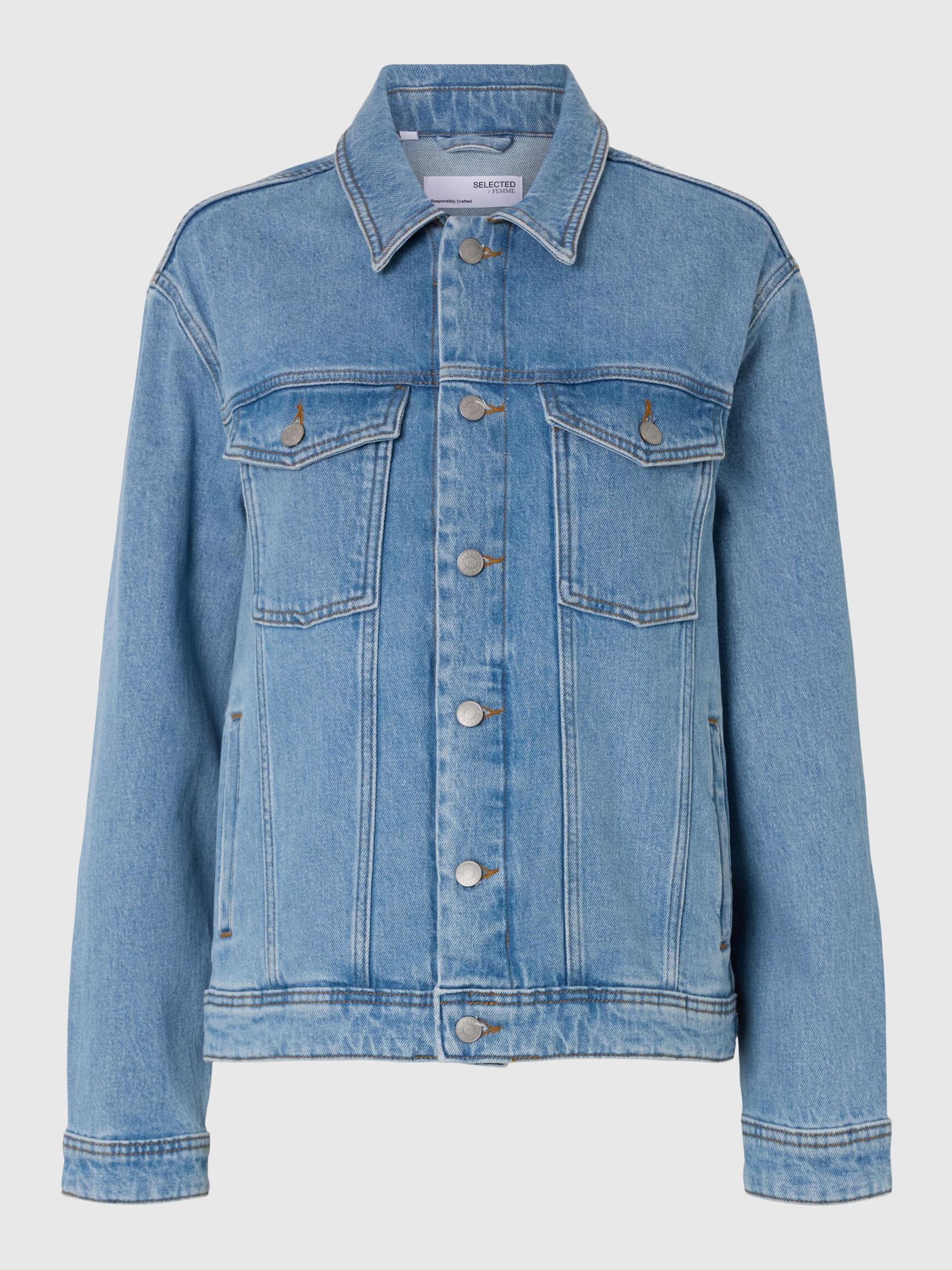 LIGHT WASH DENIM JACKET, Light Blue Denim, highres