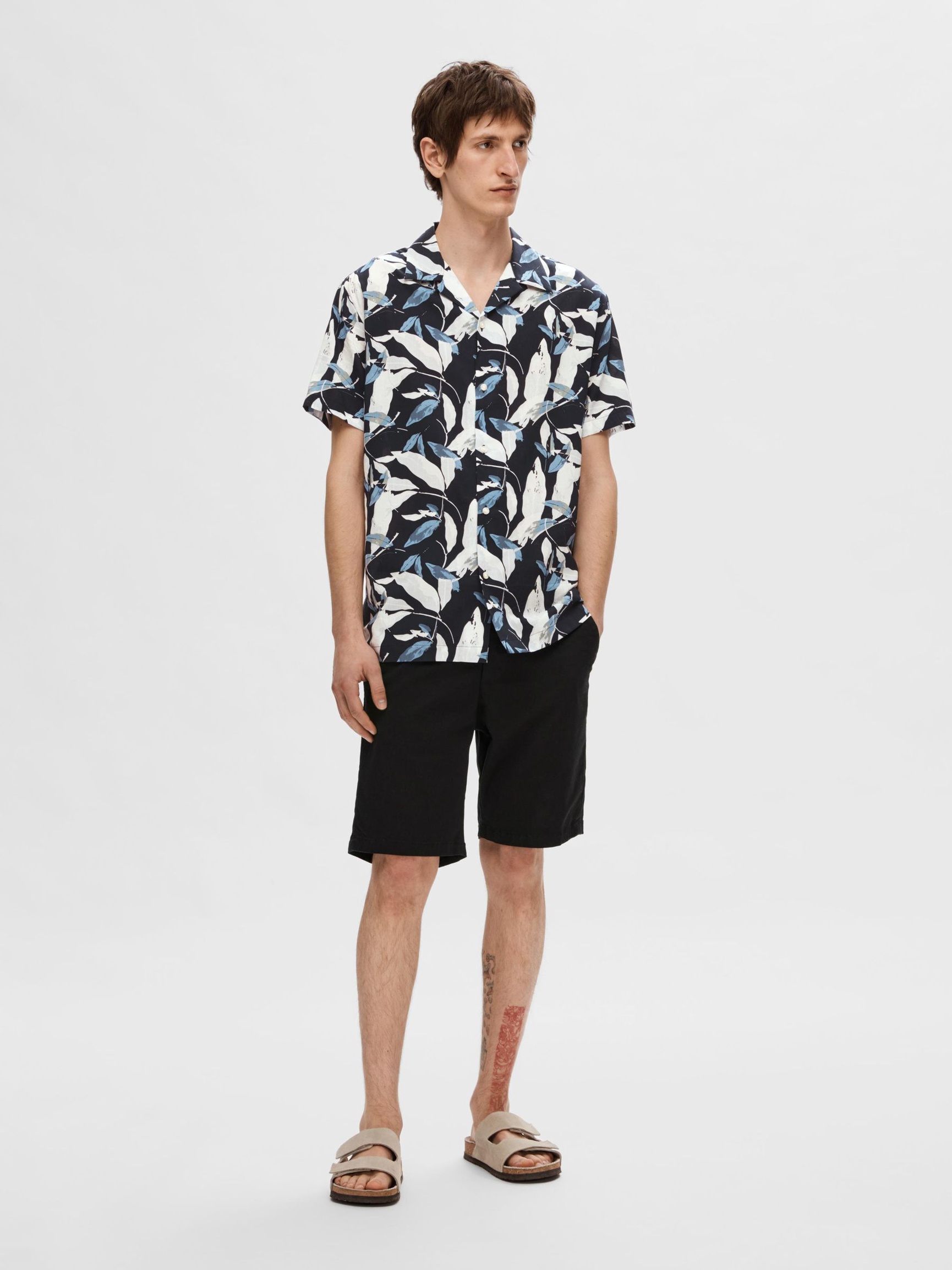 CUBAN COLLAR SHIRT, Sky Captain, highres