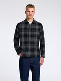 Selected LANGE MOUWEN FLANELLEN SHIRT, Black, highres - 16095733_Black_1143968_003.jpg