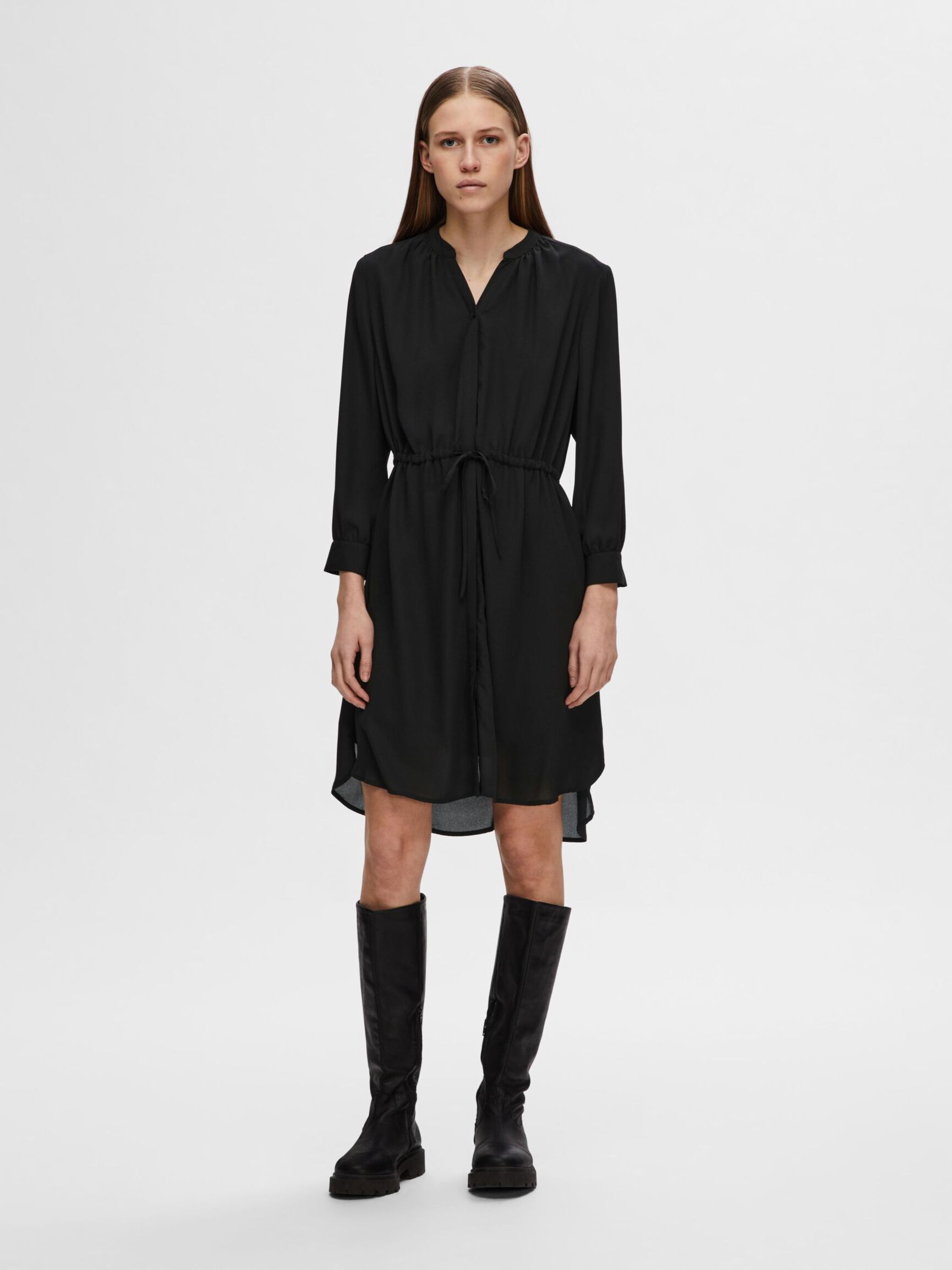 LOOSE FIT MINIKLEID, Black, highres