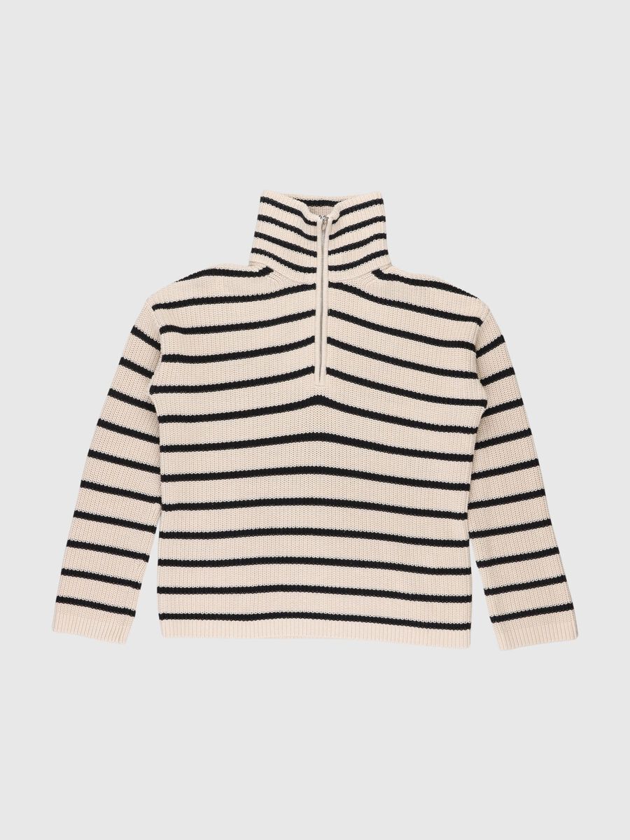 Selected STRIPED PULLOVER, Oatmeal, highres - 80000350_Oatmeal_1059898_001.jpg