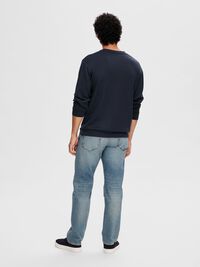 VISCOSE BLEND SWEATSHIRT, Sky Captain, highres