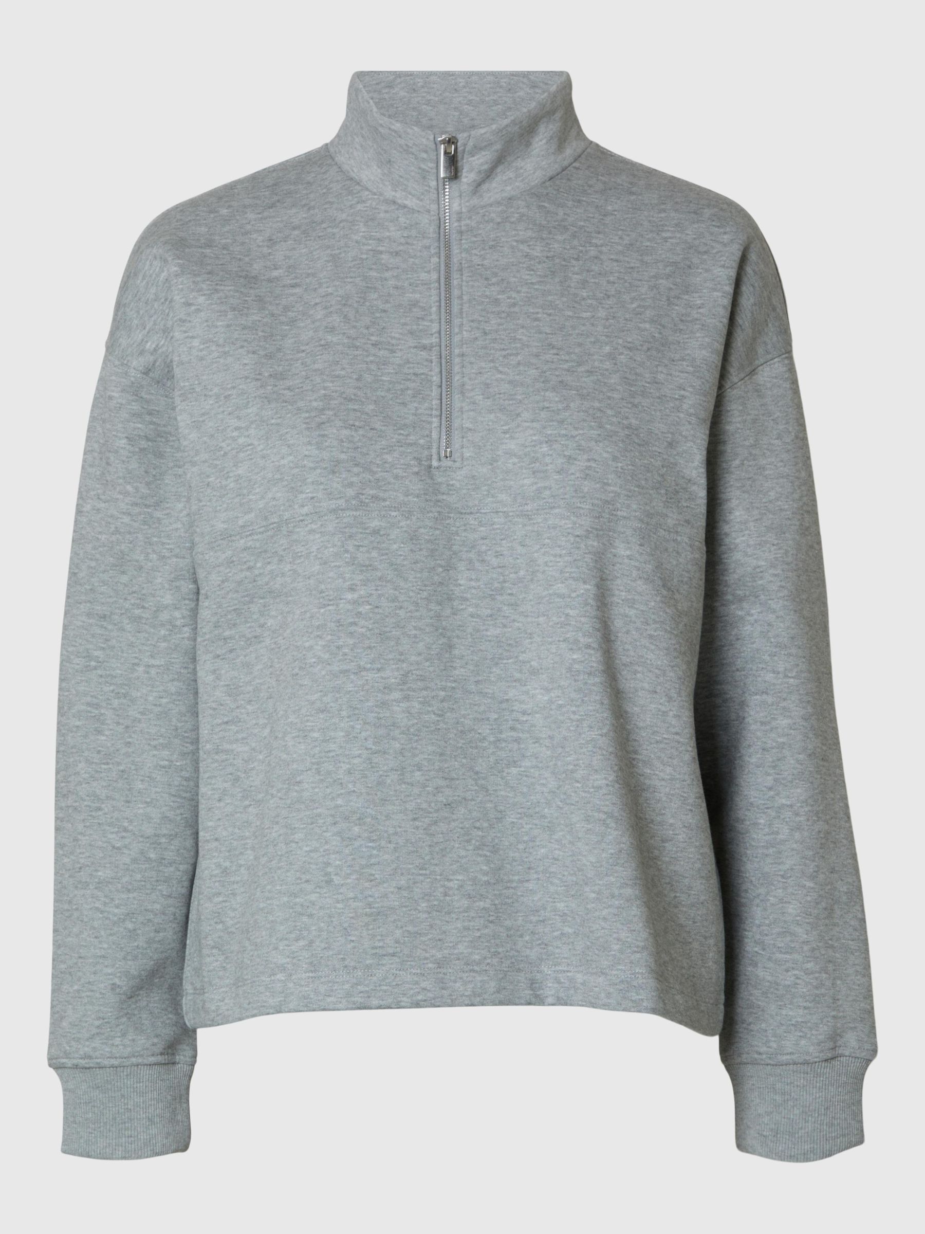 超可爱 ZIPPED NECK HIGH SWEATSHIRT Selected | Grey | タレントカード