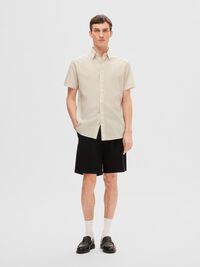 COTTON BLEND SHORT SLEEVED SHIRT, Pure Cashmere, highres
