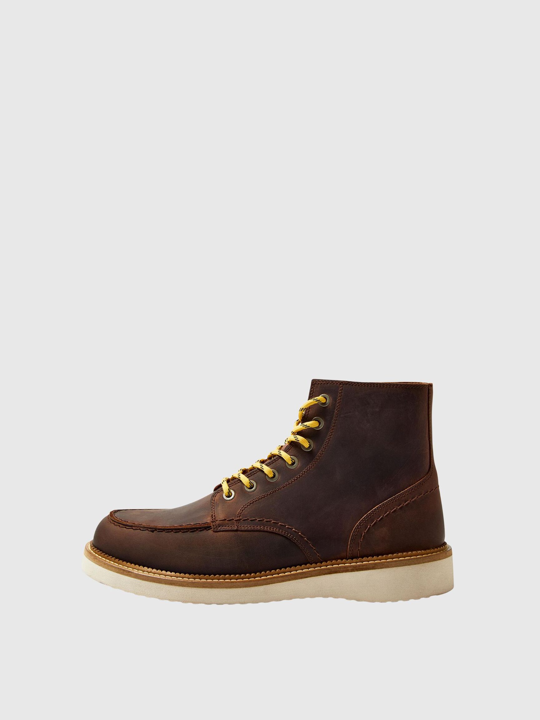 MOC-TOE LEREN LAARZEN, Cognac, highres