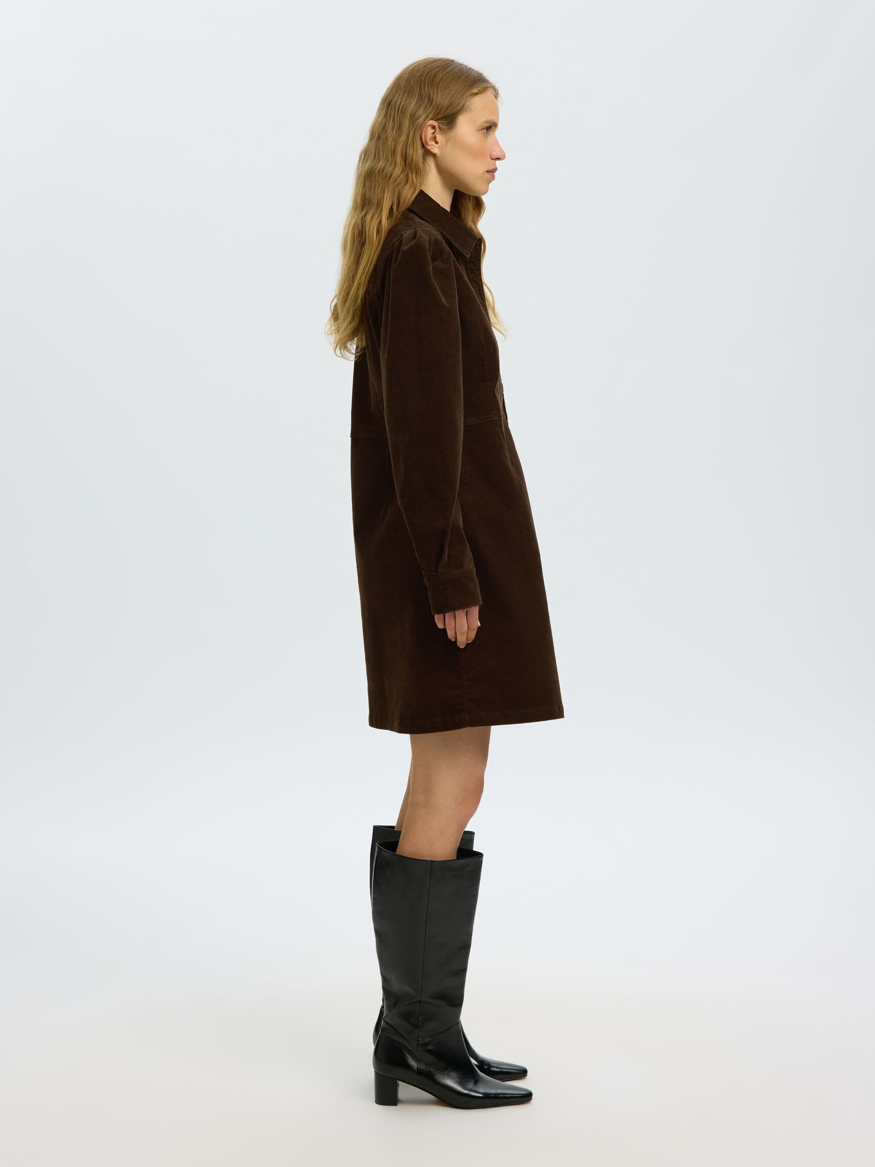 COTTON CORDUROY MINI DRESS, Delicioso, highres