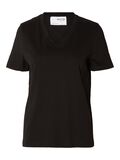 Selected KLASSISCHES V-NECK T-SHIRT, Black, highres - 16087922_Black_001.jpg