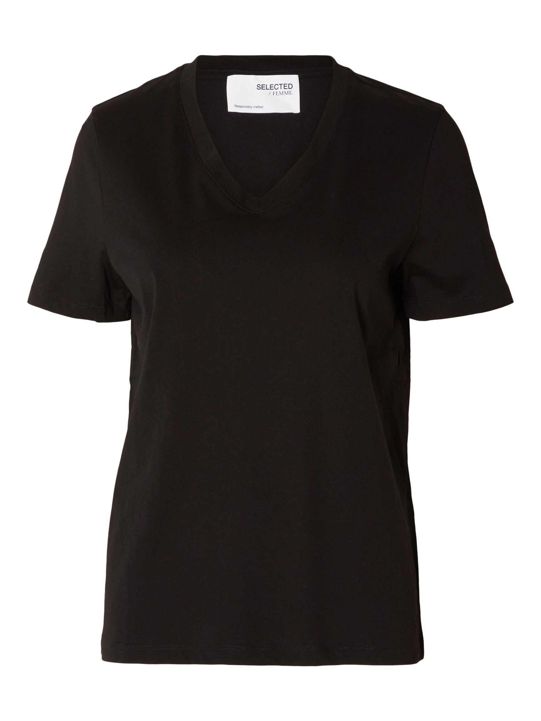 CLASSIC V-NECK T-SHIRT, Black, highres