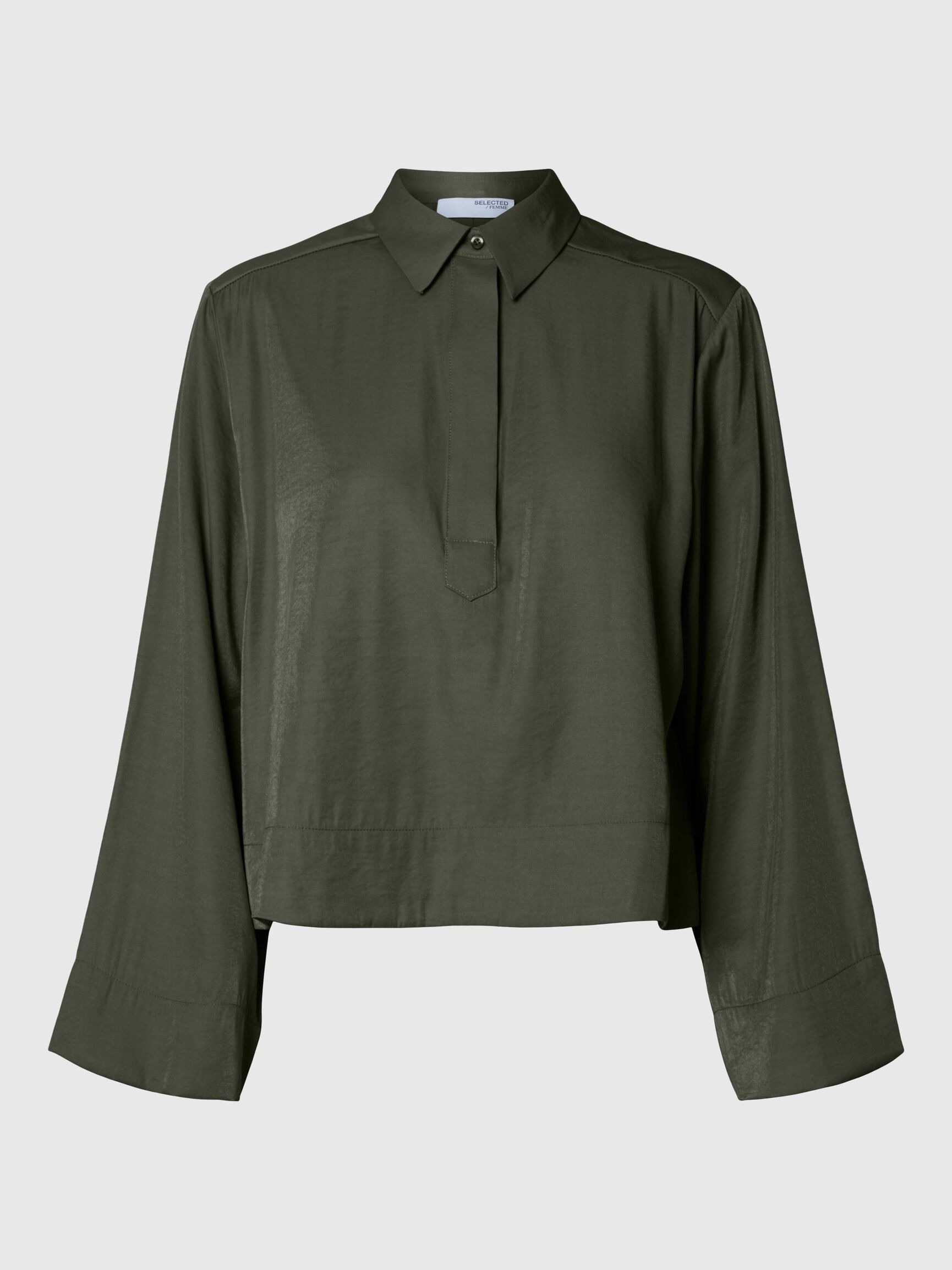 VISKOSEMIX CROP-BLUSE, Deep Depths, highres