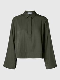 VISKOSEMIX CROP-BLUSE, Deep Depths, highres