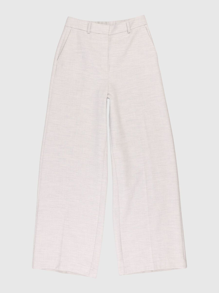 Selected VISCOSE BLEND WIDE-LEG TROUSERS, Dove, highres - 80000226_Dove_1127482_001.jpg